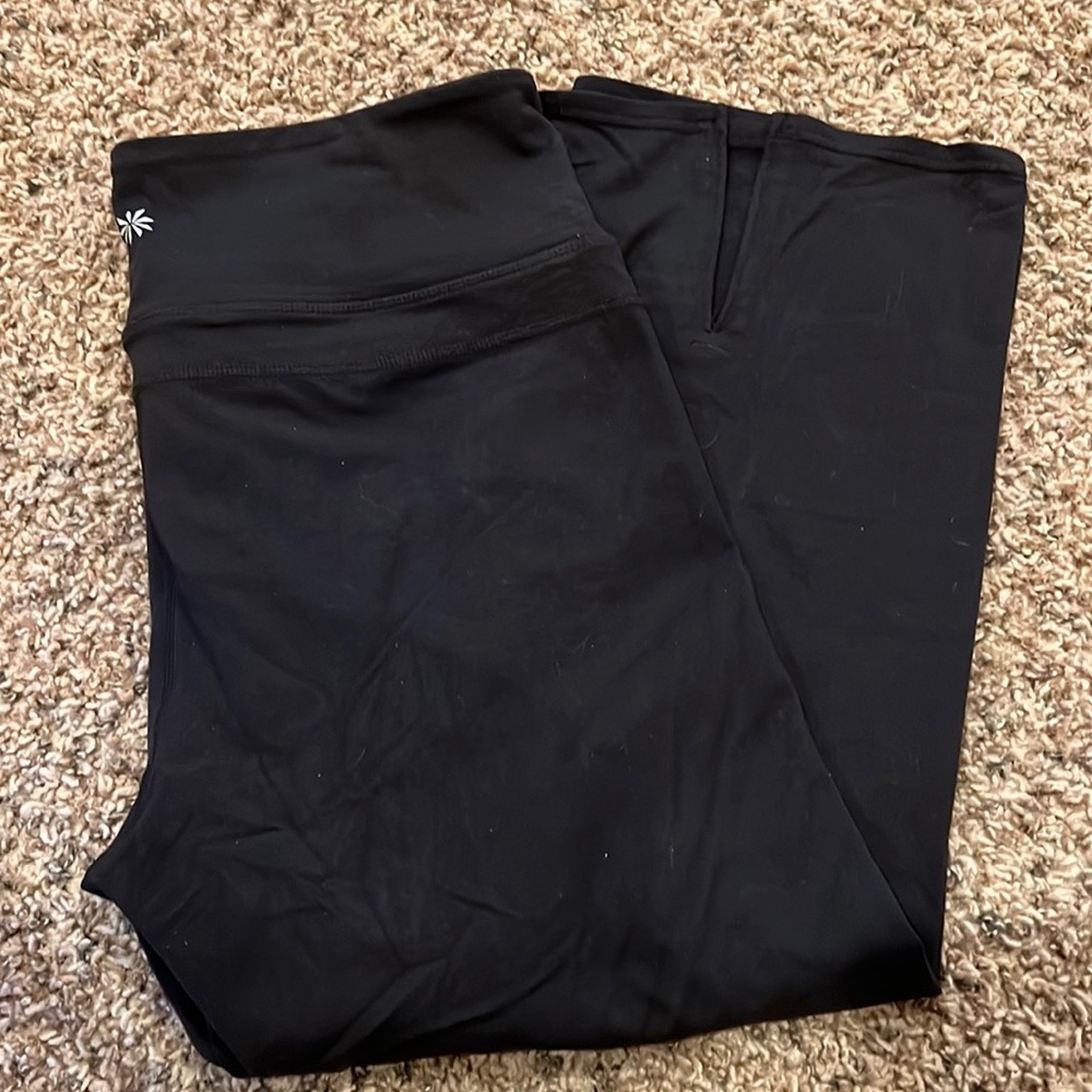Athleta Yoga Capris - Flair with back kick slit